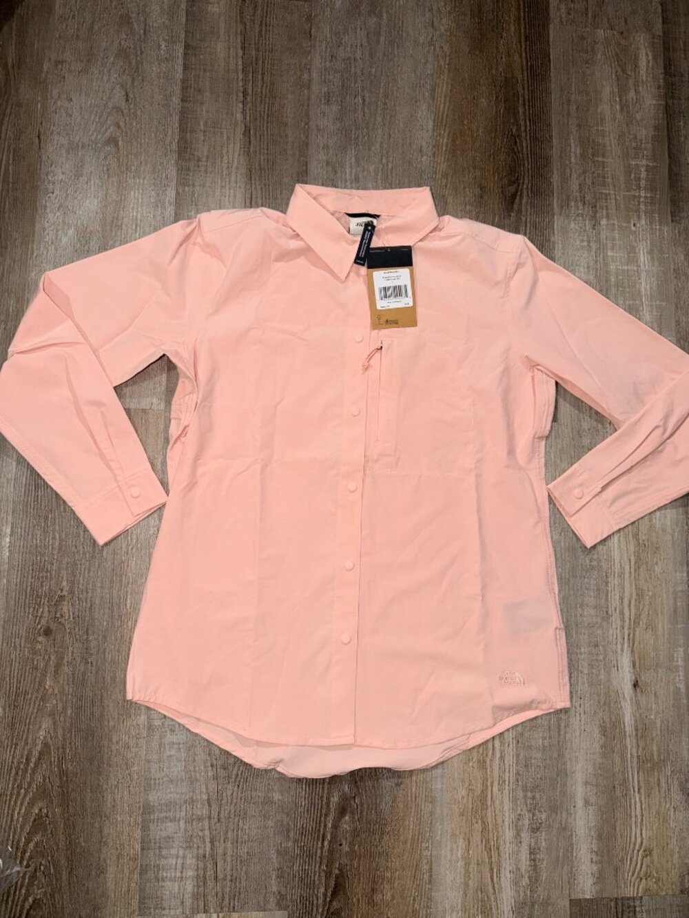 The North Face Sniktau Sun Shirt Women's L Pink Evening Sand NWT $79